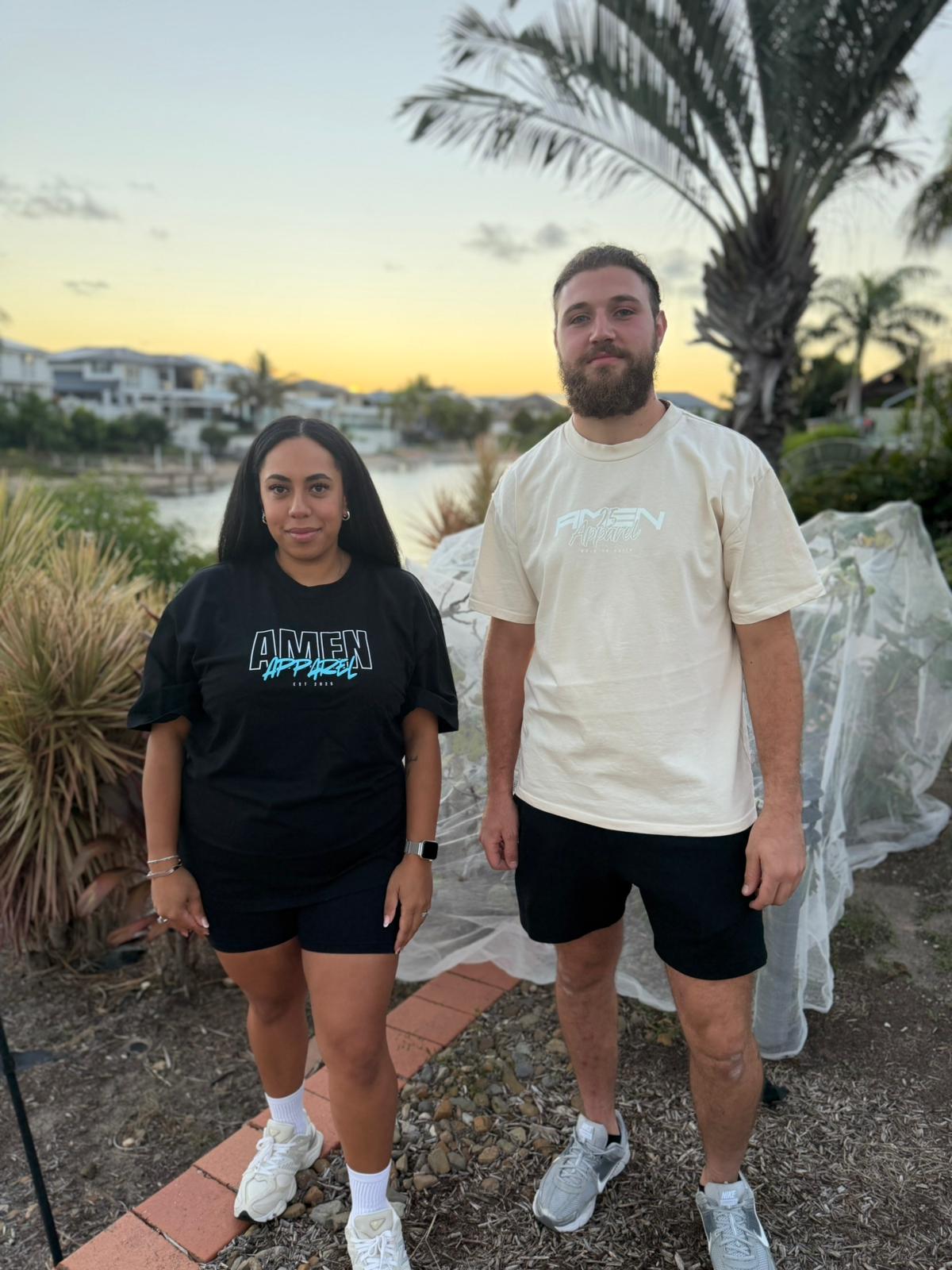 Amen Apparel Catholic Christian streetwear black t-shirt for men  and women Australia