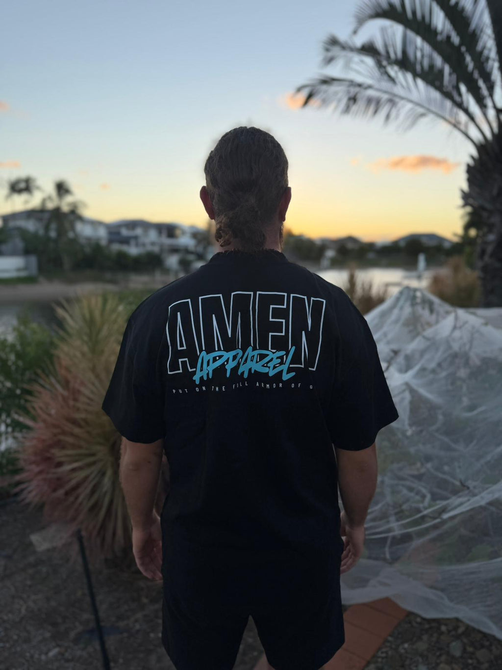 Amen Apparel Catholic Christian streetwear black t-shirt for men  and women Australia